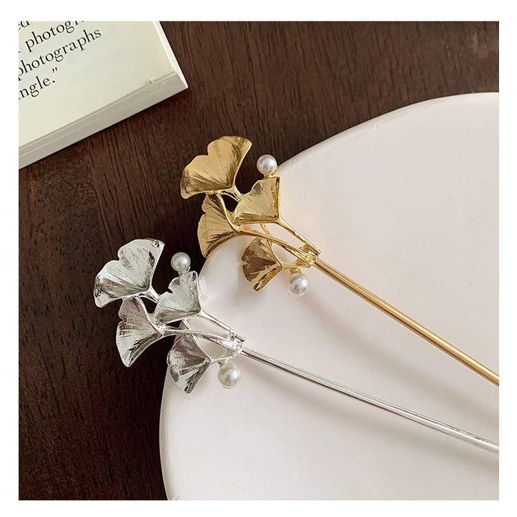 Kẹp Tóc Kim Loại Mạ Vàng / Bạc Phong Cách Trung Hoa