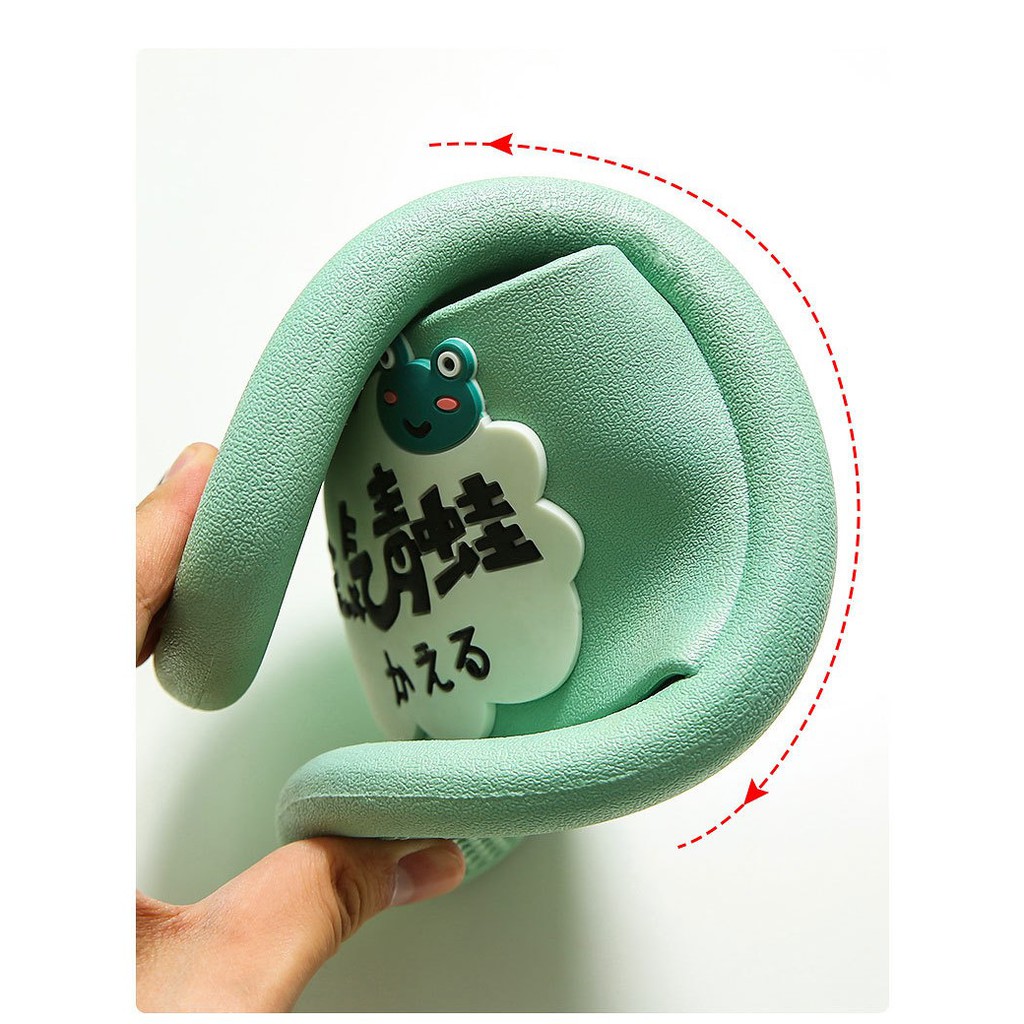 Dép đôi quai ngang unisex thời trang ulzzang hàn quốc họa tiết Chú Ếch Con cực dễ thương, dép cực mềm đi êm chân TH-65
