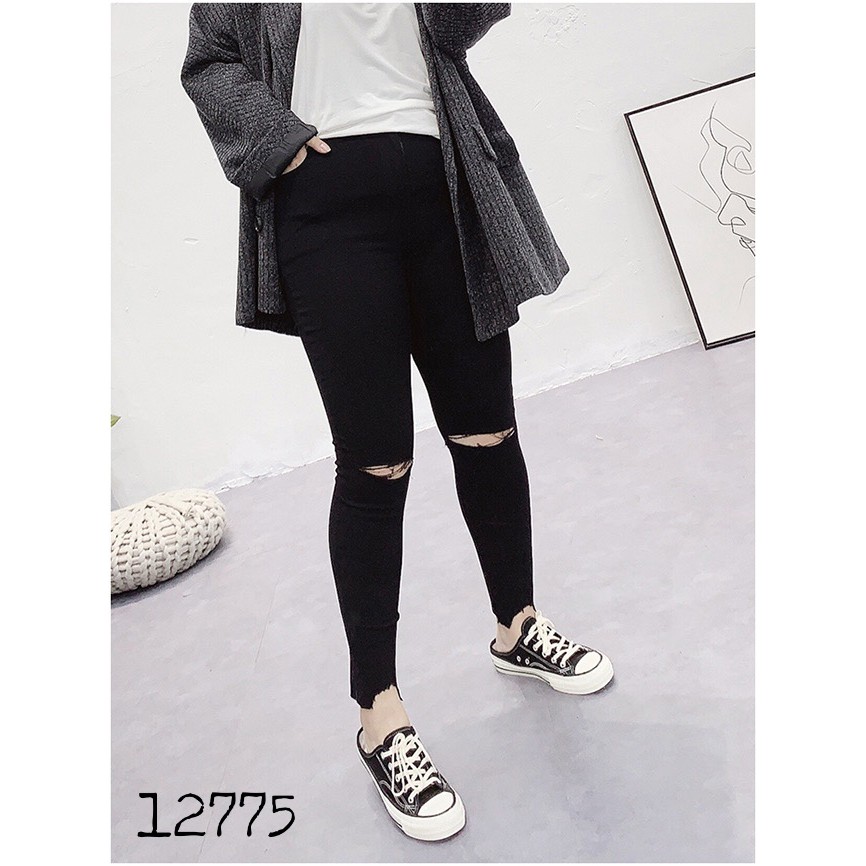 12775 - 3x,4x Quần BIG SIZE Skinny Một nút rách | BigBuy360 - bigbuy360.vn