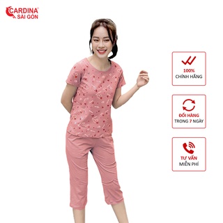 Đồ Bộ Nữ Lửng Mặc Nhà Chất Thun Cotton Dày Đẹp Co Giãn Thiết Kế Trẻ Trung Dễ Thương Cao Cấp 𝐂𝐀𝐑𝐃𝐈𝐍𝐀 𝑺𝒂̀𝒊 𝑮𝒐̀𝒏 Mã 1CF4