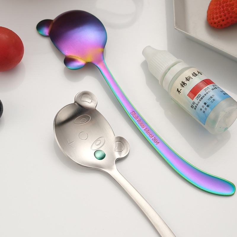 Muỗng Cà Phê Bằng Thép Không Gỉ 304 Hình Gấu Hoạt Hình Sáng Tạo