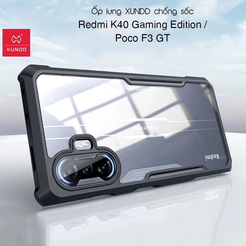 Ốp lưng XUNDD Redmi K40 Gaming Edition - Mặt lưng trong, Viền TPU