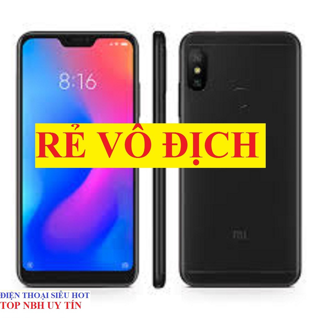 [ CHƠI PUBG REE FIRE ĐỈNH] điện thoại Xiaomi Redmi 6 Pro ram 4G rom 64G 2sim, pin 4000mah, Có sẵn Tiếng Việt