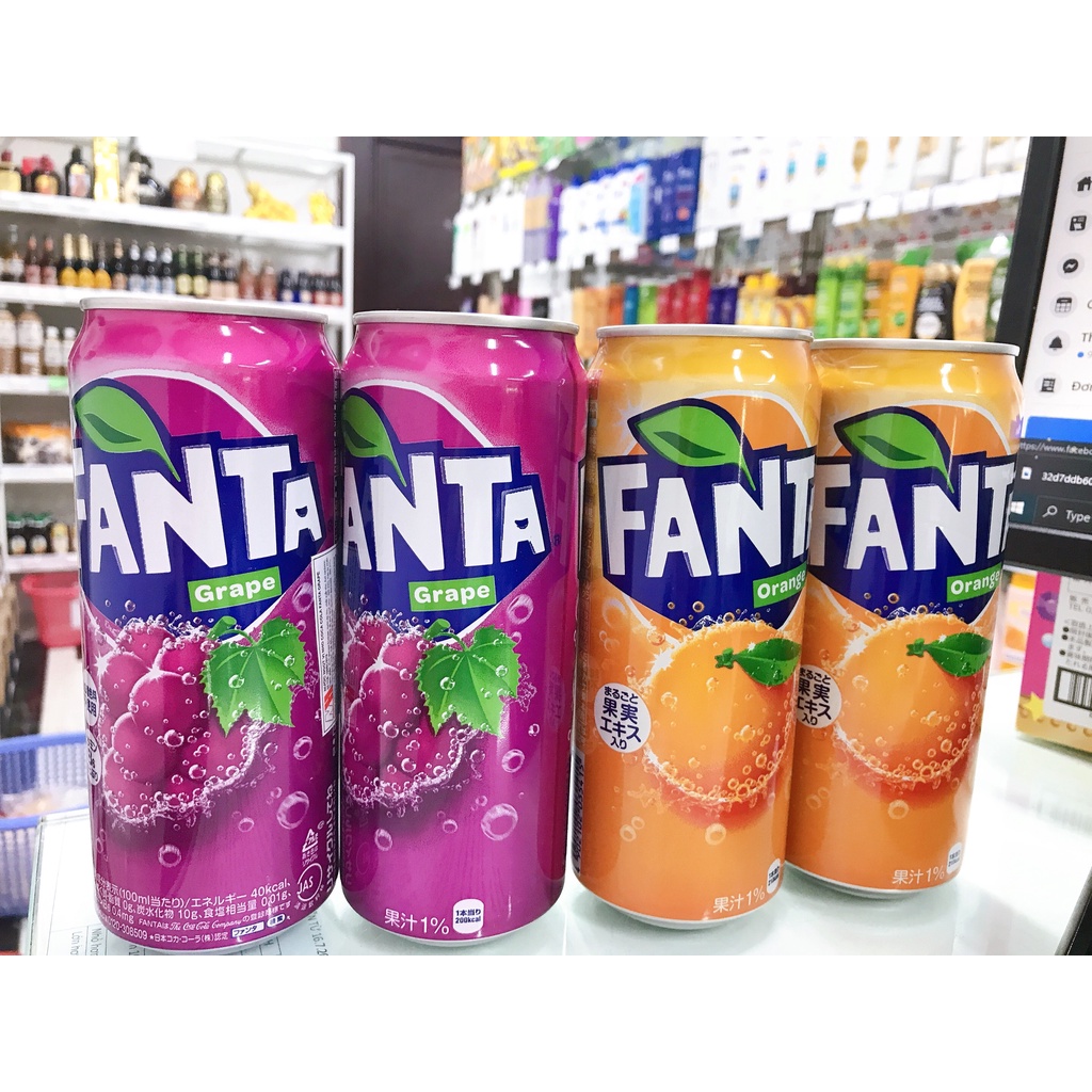 Nước ngọt fanta cam tươi và nho tím - nhật bản