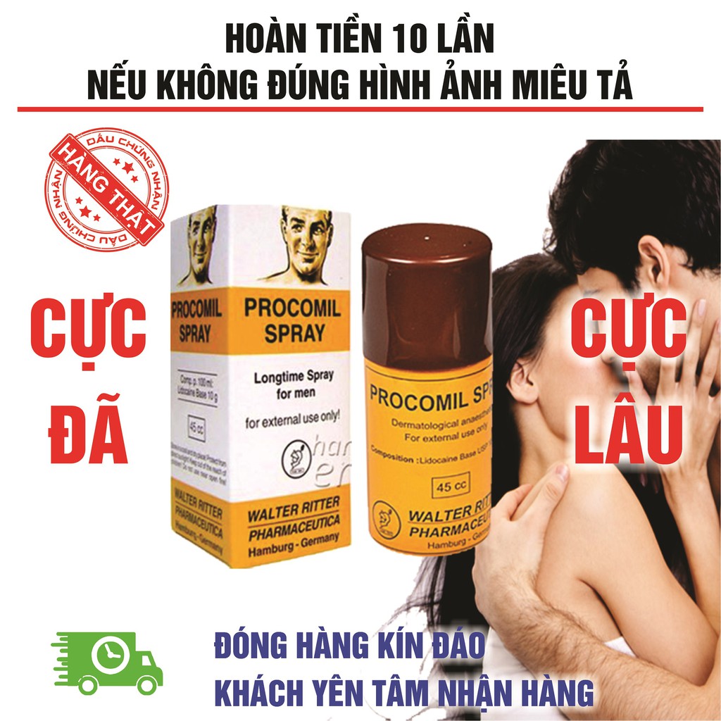 Thuốc xịt kéo dài thời gian quan hệ Procomil 45ml