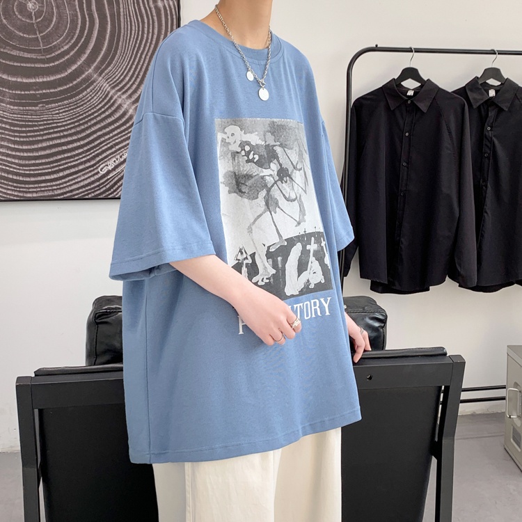 Áo Thun Dáng Rộng Tay Nửa In Hình Thời Trang Mùa Hè Mới Dành Cho Nam 2022