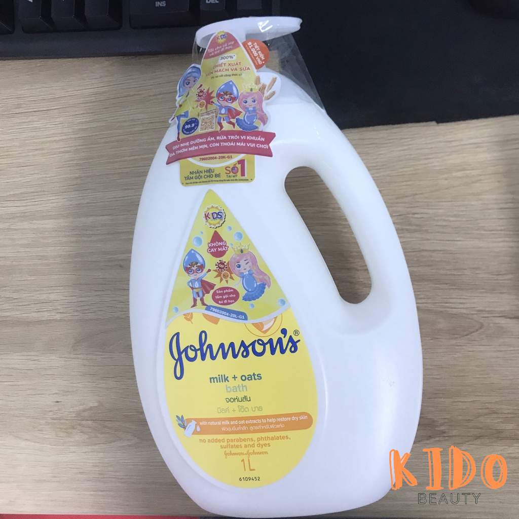 Sữa tắm em bé JOHNSON 'S Baby chiết xuất yến mạch và sữa | sữa gạo