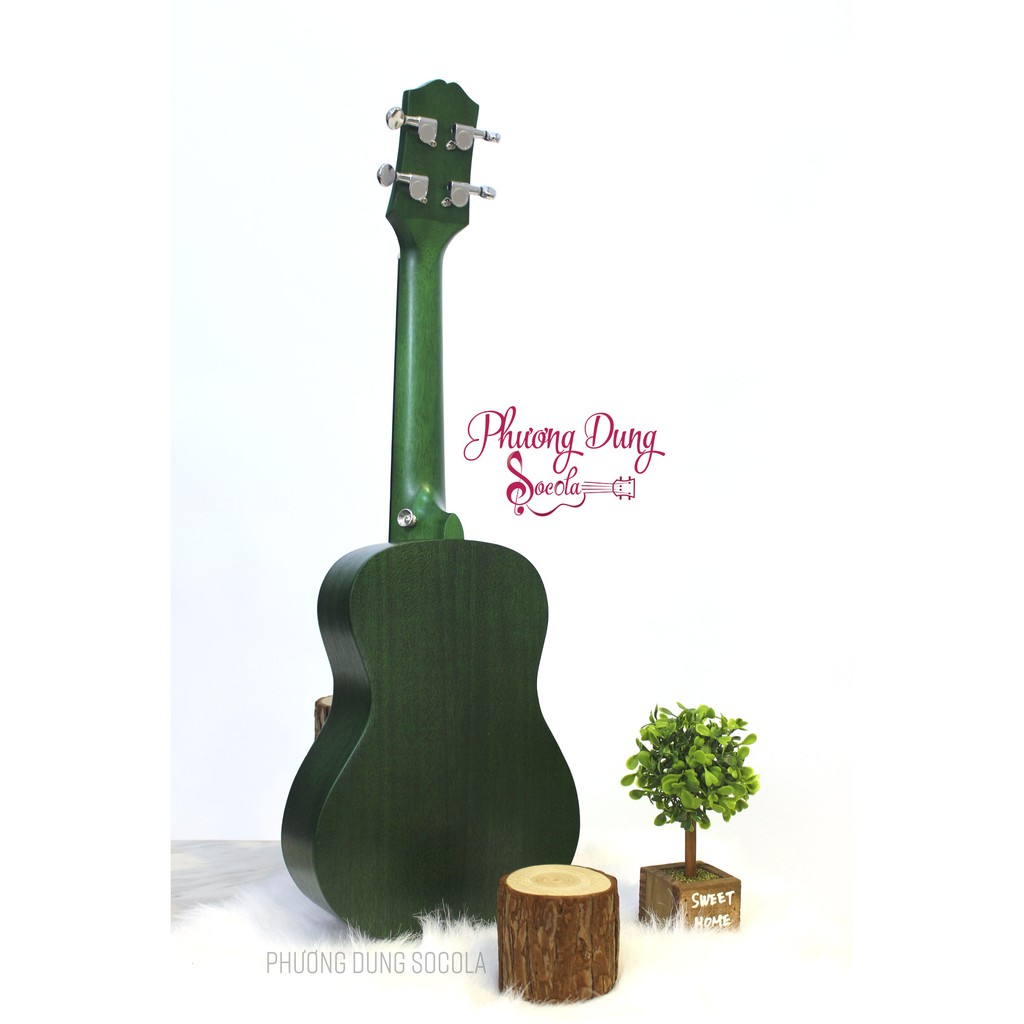 Đàn Ukulele Gỗ chính hãng Kaysen - Size Concert - Green