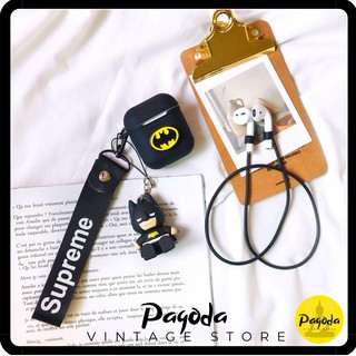 (Combo 5 in 1) Vỏ bọc ốp case airpod 2 Black (Follow shop để nhận mã giảm giá)