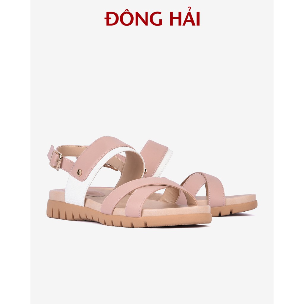 &quot;TẶNG NGAY 30K khi theo dõi gian hàng &quot;Giày Sandal đế bằng nữ Đông Hải quai ngang đế cao su 3cm - S85L7