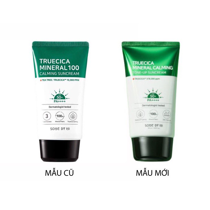 Kem Chống Nắng Giảm Và Ngăn Ngừa Mụn Và Làm Sáng Da Some By Mi Truecica Mineral 100 Calming Suncream 50ml