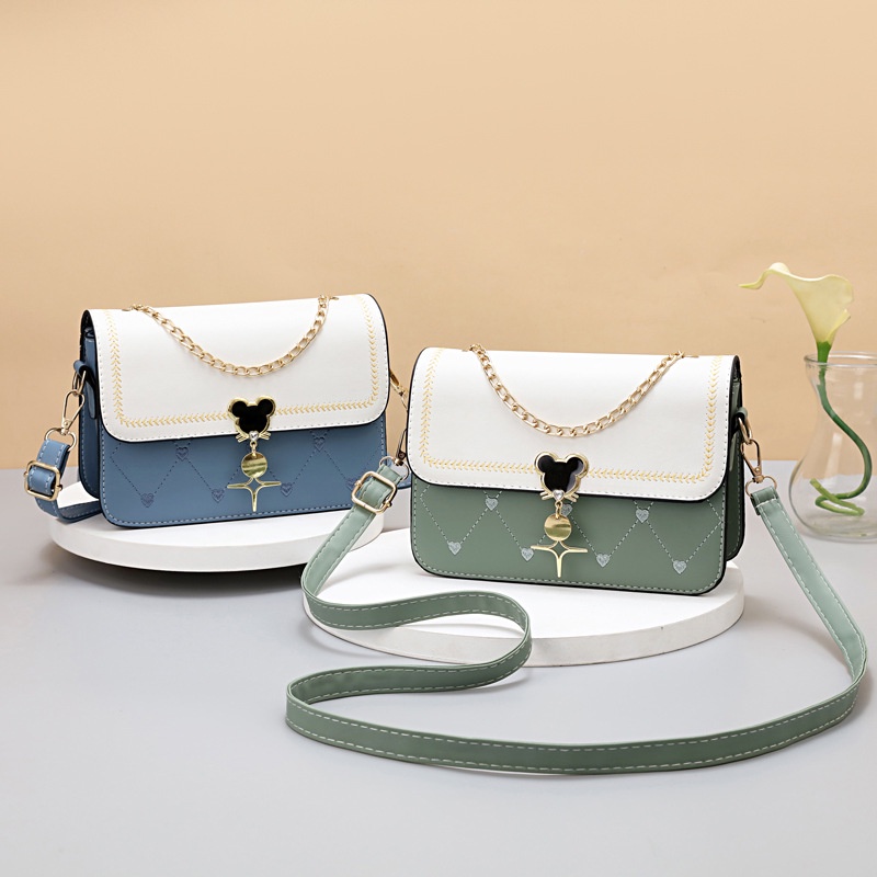 Ielgy Túi Đeo Chéo Hình Vuông Nhỏ Màu Sắc Tươi Tắn Hợp Thời Trang Cho Nữ