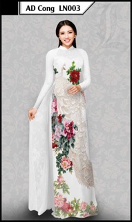 Áo dài lụa in 3d