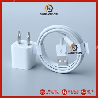 Sạc ip, bộ sạc ip 5V-1A củ vuông - Sử dụng cho ip: 6 > 14, Bảo Hành 12 Tháng