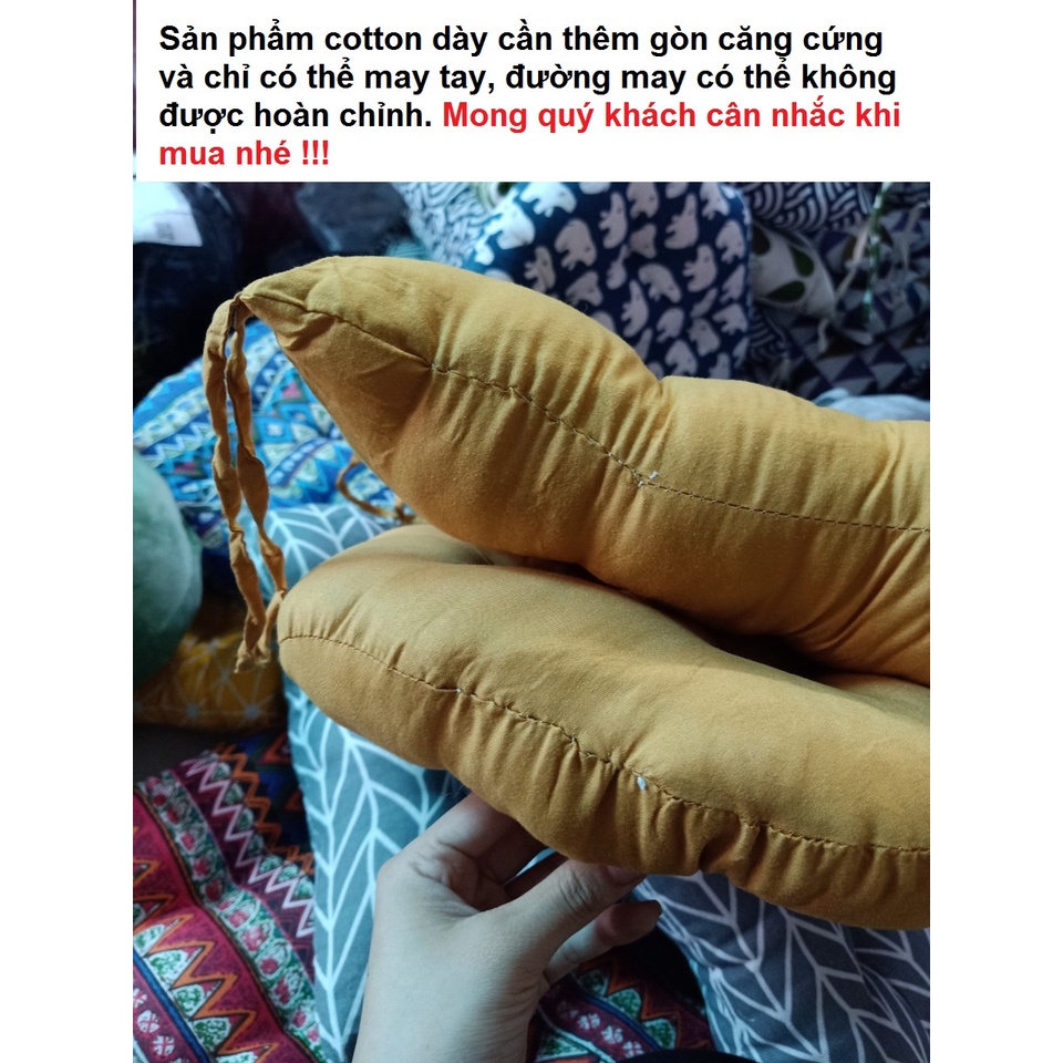 Đệm, nệm lót ghế ngồi hoa văn nhiều màu vải cotton