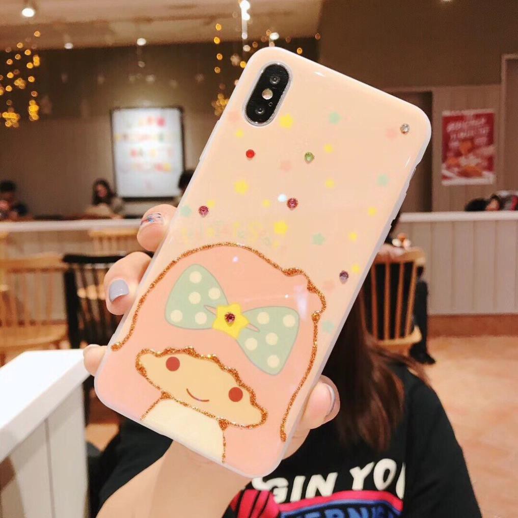 ỐP IP Hình bé gái đội mũ đính nơ xinh xắn