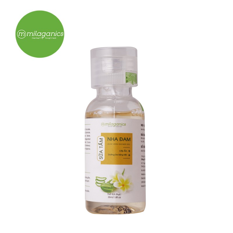 Sữa Tắm Nha Đam Milaganics 35ml