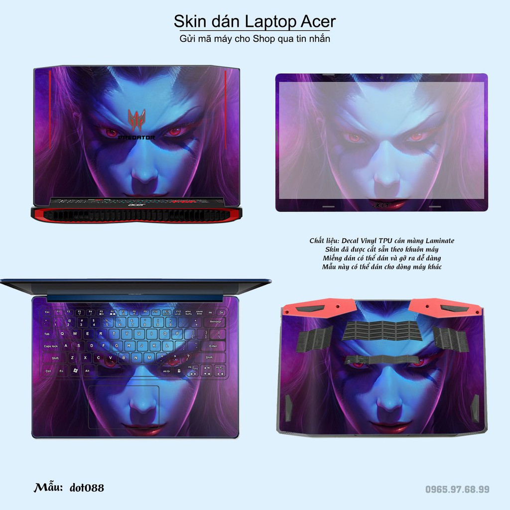 Skin dán Laptop Acer in hình Dota 2 _nhiều mẫu 15 (inbox mã máy cho Shop)