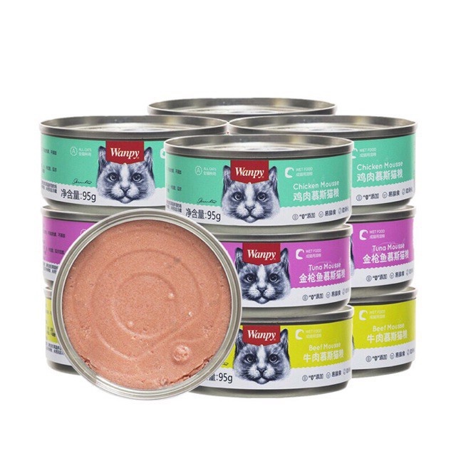 Pate Cho Mèo Wanpy - Lon 95g