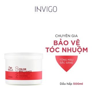 Dầu Hấp Wella Invigo Duy Trì màu nhuộm và Độ Sáng Bóng Color Brilliance Mask 500ml