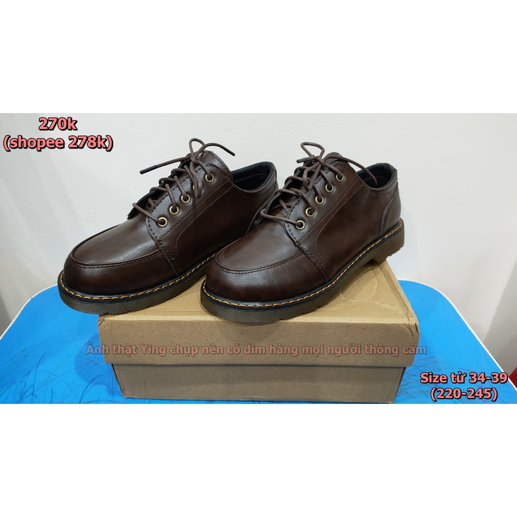 [ORDER- KHÔNG CÓ SẴN] Giày dáng nữ sinh hai màu nâu và đen, đủ size 35-39 | BigBuy360 - bigbuy360.vn