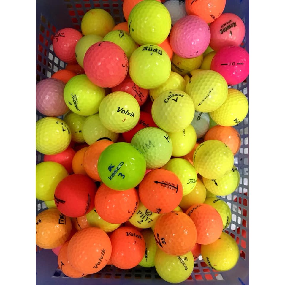 Bóng Golf Màu Các Thương Hiệu - Chính hãng, độ mới 90% - Used Golf Ball