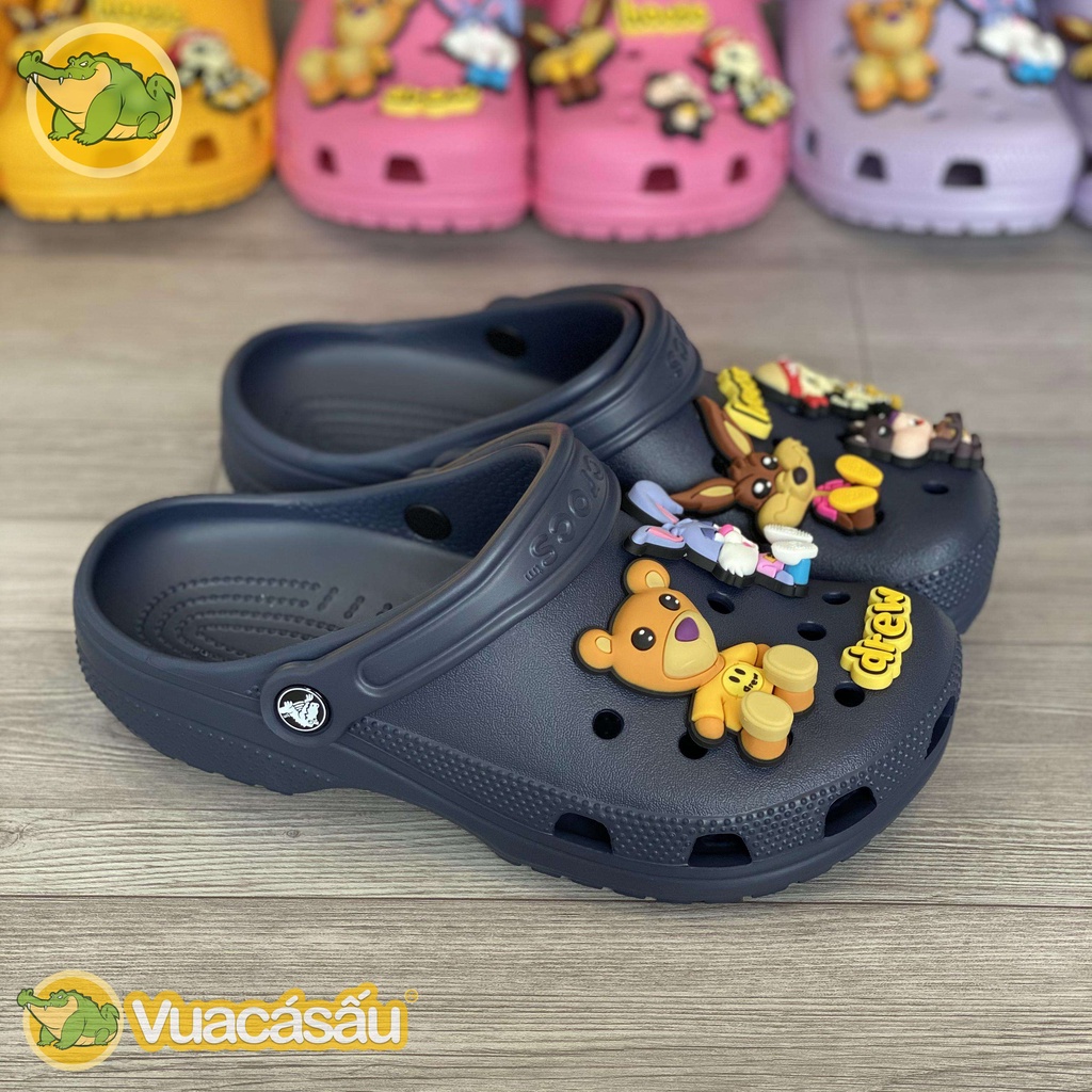 Dép CROCS DREW HOUSE JUSTIN BIEBER + Kèm Bộ STICKER Bản MỚI NHẤT siêu ĐẸP, Siêu ĐÁNG YÊU - Vua Cá Sấu