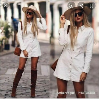 Váy jeans trắng Zara auth newtag