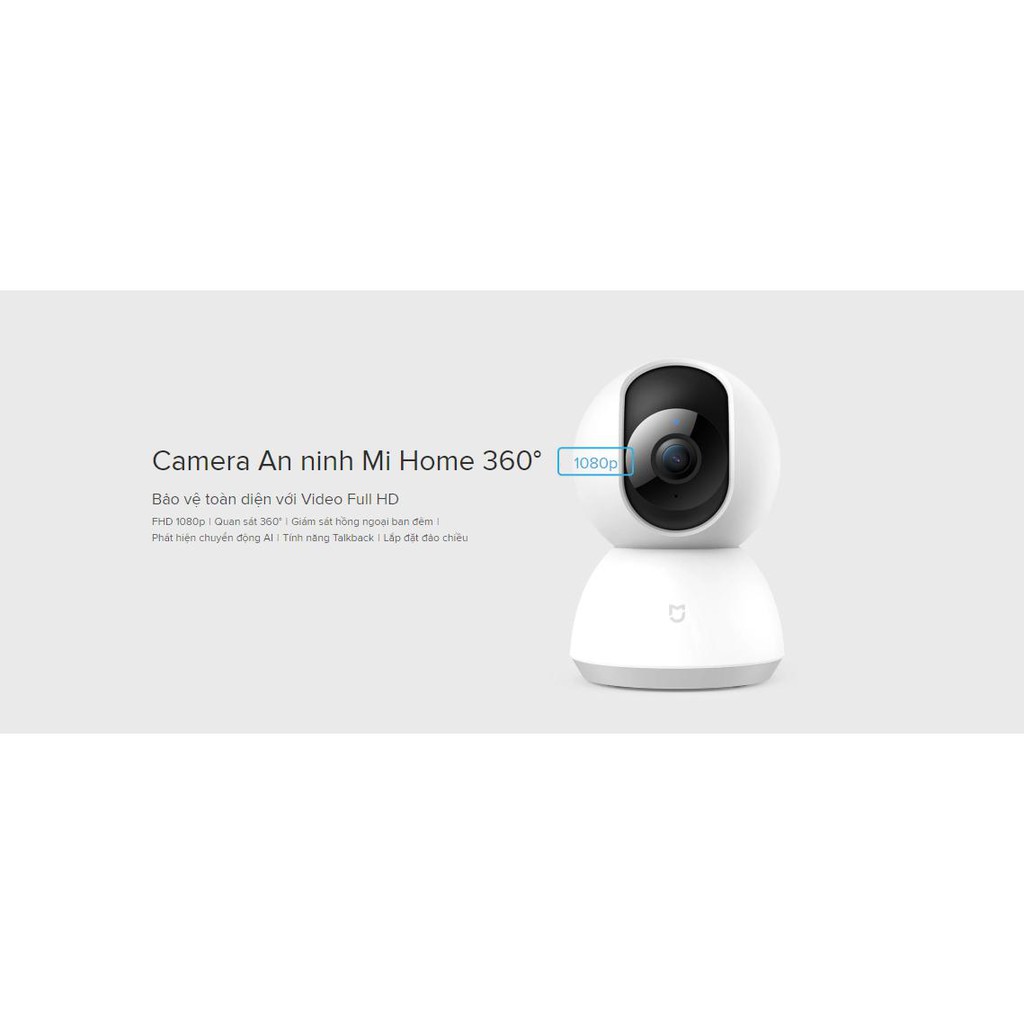 [Bản QTE-BH DIGI WORLD] Camera IP wifi Xiaomi Mi Home 360 1080P xoay 360 độ | đàm thoại 2 chiều | XIAOMI ECOSYSTEM STORE