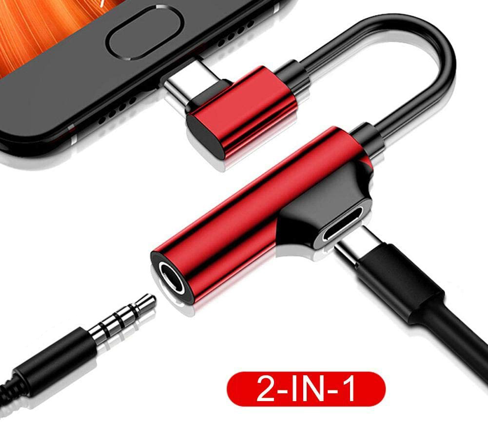 Cáp chuyển đổi âm thanh USB type C sang 3,5mm 2 trong 1