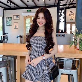 Đầm 2 dây tầng
