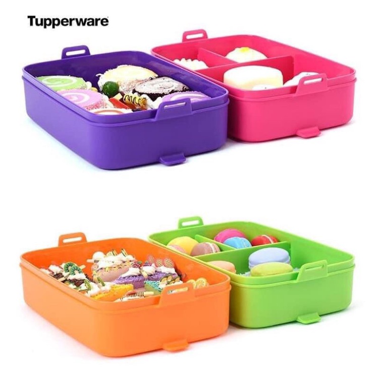 Hộp cơm Tupperware xanh vàng