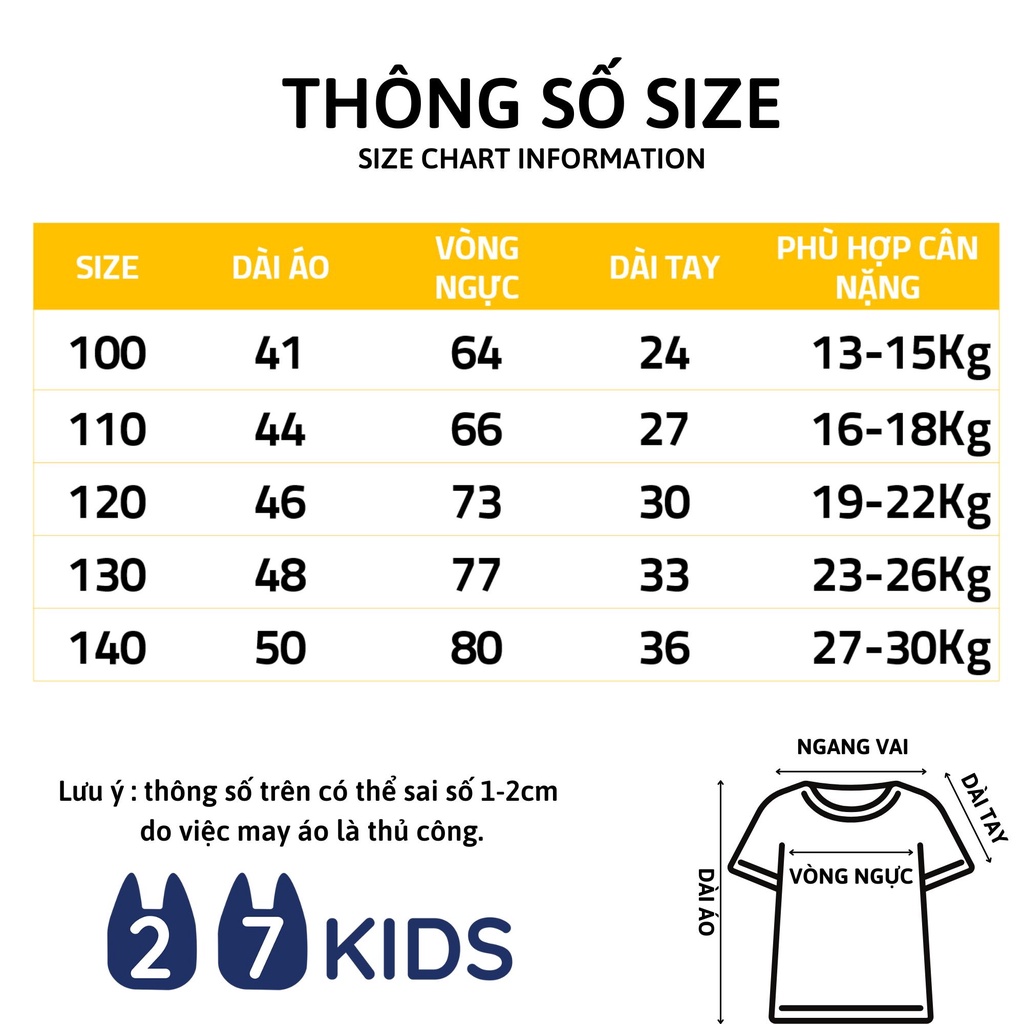 Áo thun nỉ bé trai dài tay 27Kids Forest Kingdom cho trẻ từ 2-10 tuổi BLSS9