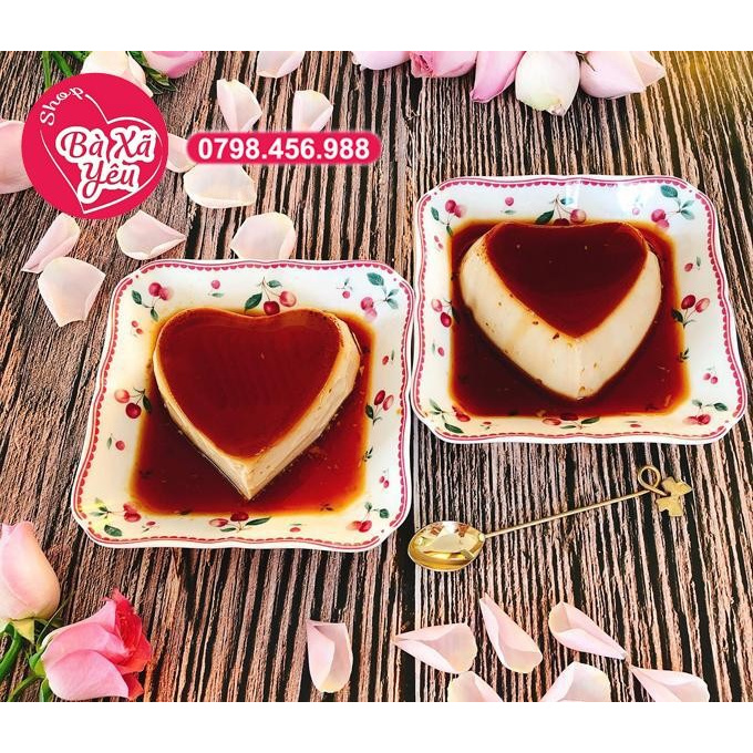 Bộ 150 Khuôn Làm Bánh Flan Rau Câu Sữa Chua Hình Trái Tim Có Nắp - BX2416