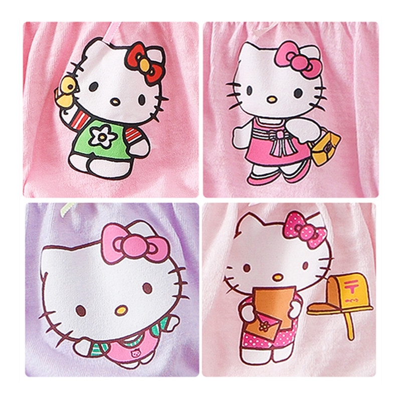 Set 5 Quần Lót Cotton Họa Tiết Hoạt Hình Dễ Thương Cho Bé Gái 1-14 Tuổi