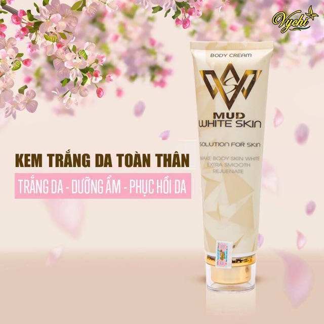 Sữa tắm trắng hằng ngày Mud White Skin 100% thành phần thiên nhiên