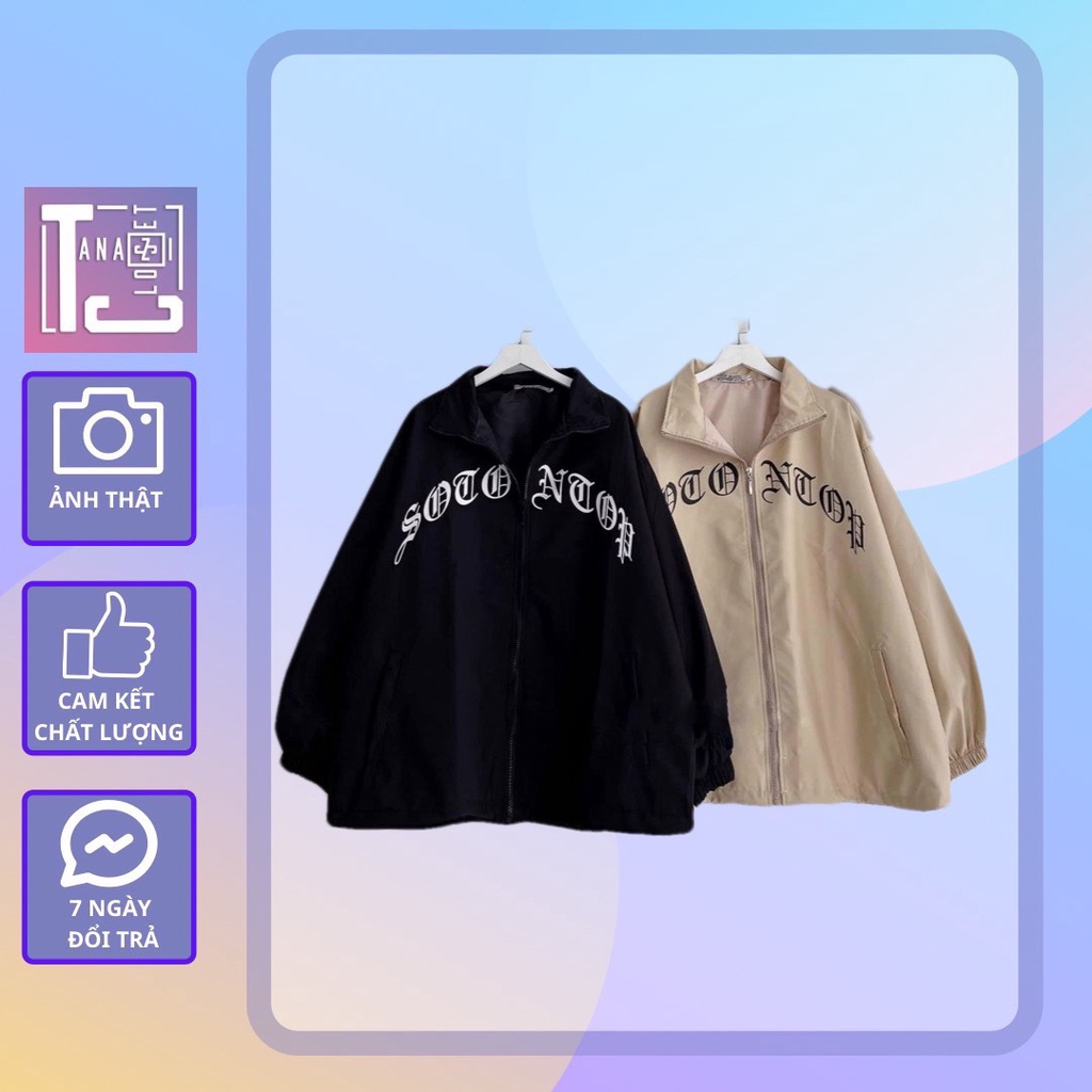 [sẵn]Áo khoác bomber form rộng thêu chữ SO (ảnh thật tại shop) Tanazi Closet