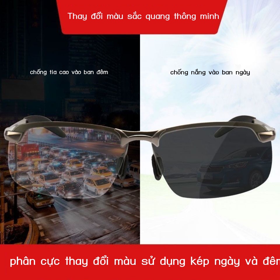 Kính Mát Phân Cực Thay Đổi Màu Sắc Dành Cho Nam Đi Câu Cá Ngày Và Đêm27%