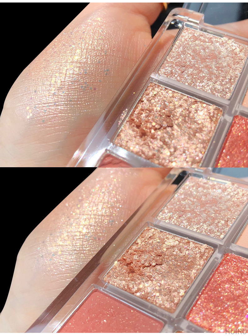 Bảng Mau Măt Khay Trang Điểm Chín Màu Sequins Ngọc Trai Long Lanh Không Thấm Nước Trong Siêu Lửa | BigBuy360 - bigbuy360.vn