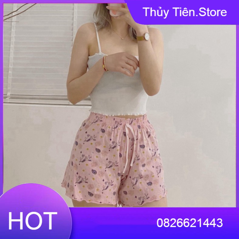 Quần Đùi Nữ Chạy Viền Icon 💎 Quần Short Ngủ Nhiều Hình 💎 Quần Đùi Nữ Thái họa tiết Chân Bèo Sooc hè