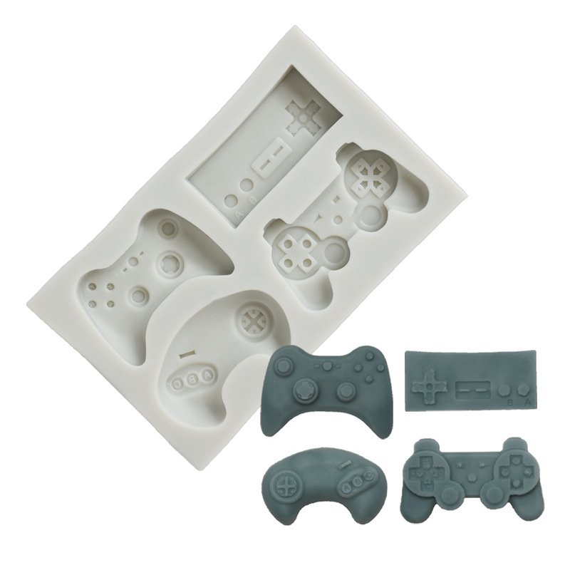 Khuôn Silicone Làm Bánh Quy / Sô Cô La / Bánh Kem / Bánh Quy / Game 4 Lỗ Diy