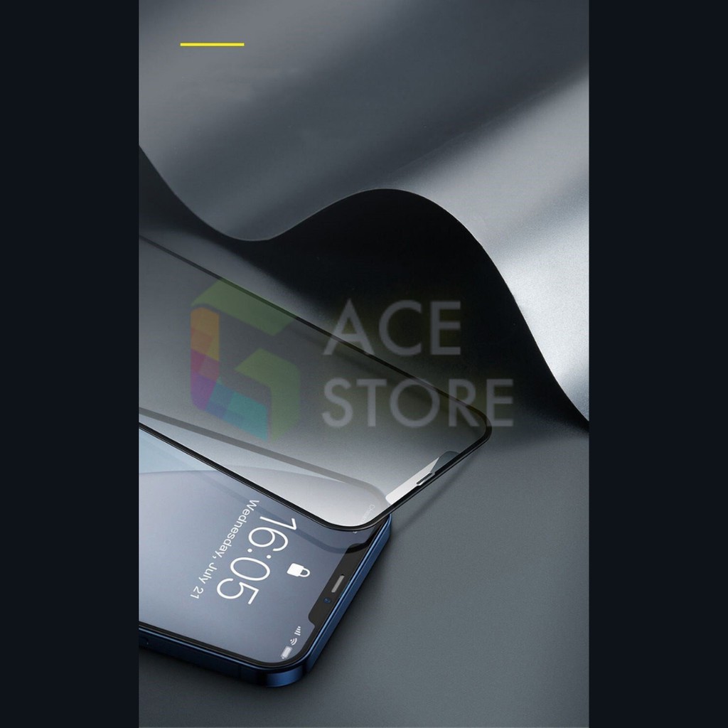 Kính cường lực Baseus chống bám vân tay Full Glass Frosted Tempered Glass Film (2 miếng / hộp)