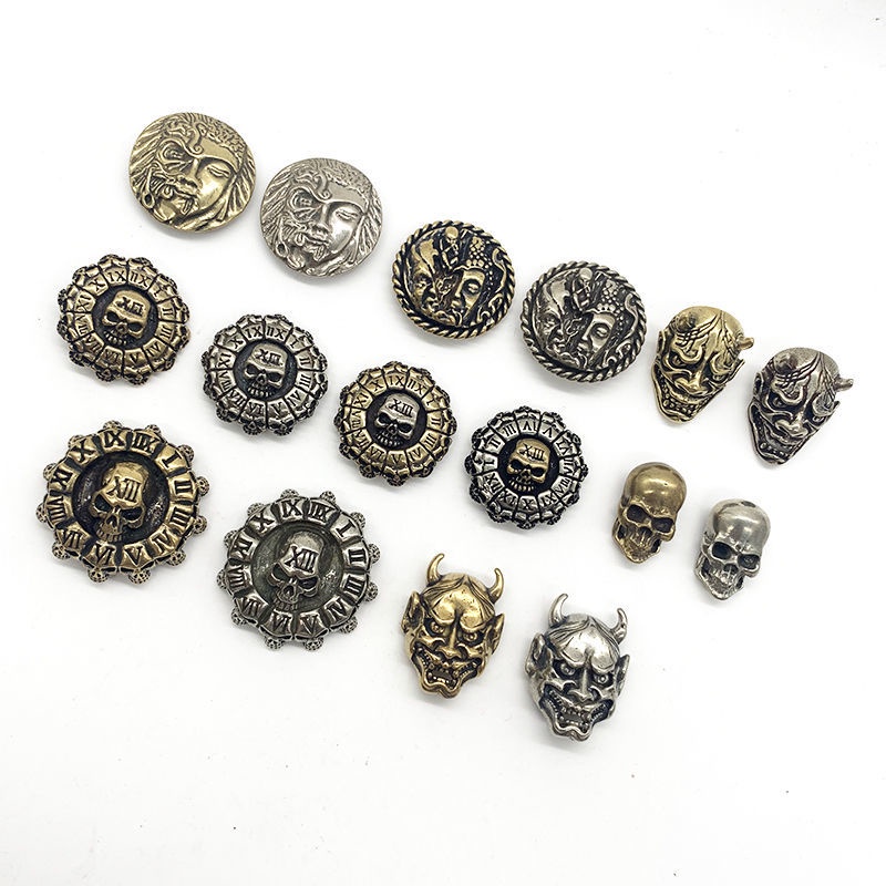 Khóa Cài Áo Hình Đầu Lâu Bằng Đồng Thau Nguyên Chất Sáng Tạo