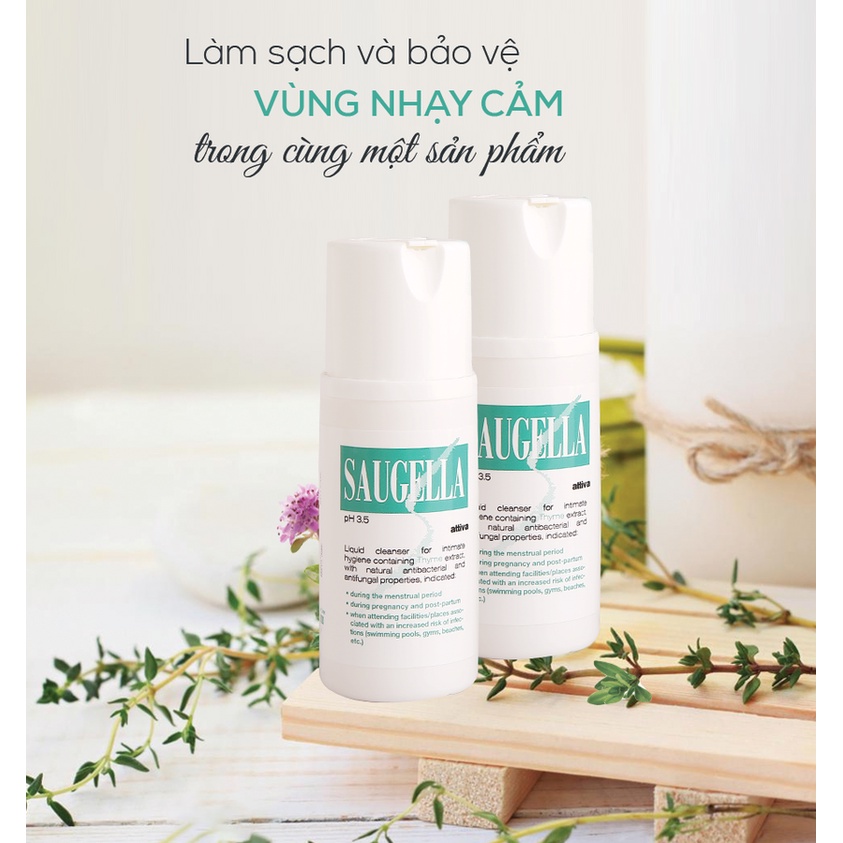 Dung dịch vệ sinh phụ nữ Saugella Attiva pH3.5 Italy 100ml
