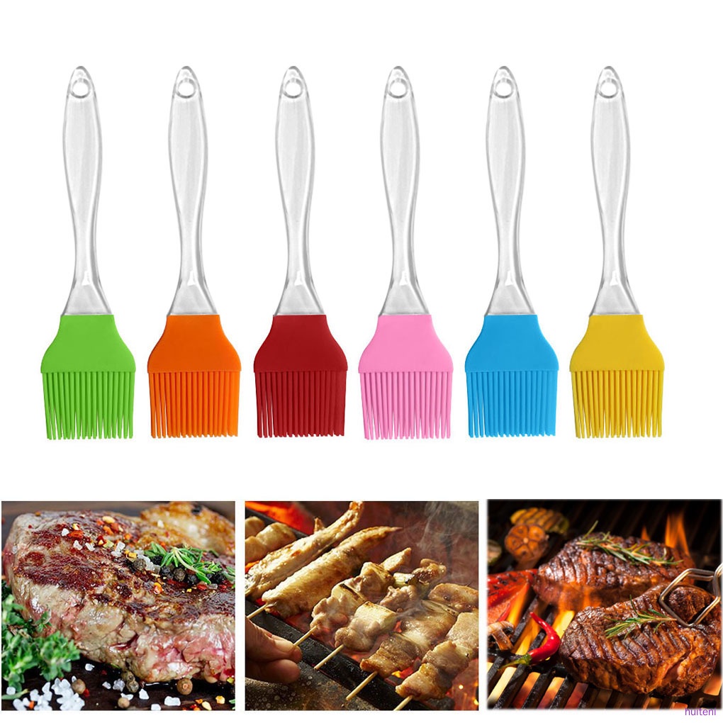 Cọ Quét Dầu Nướng Bbq Bằng Silicone Có Tay Cầm Màu Xanh Lá
