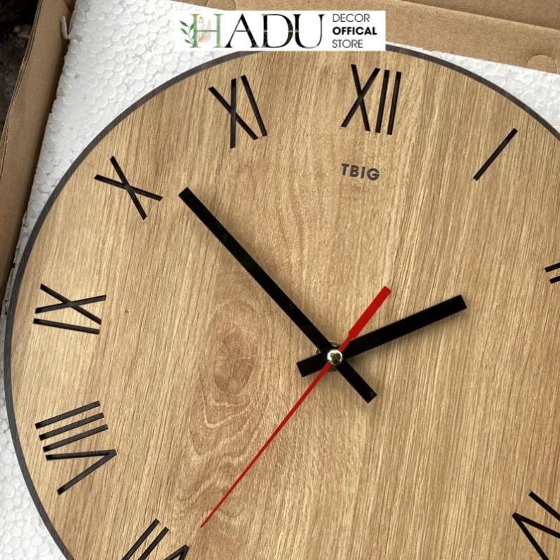 Đồng Hồ Treo Tường Gỗ Classic Decor Hadu043 trang trí phòng - HaduDecor