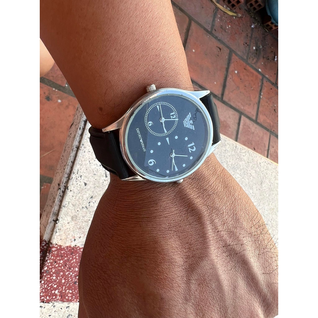Đồng hồ nam Armani Emporio 2 đồng nhỏ khác nhau < chạy 2 máy > size 42mm