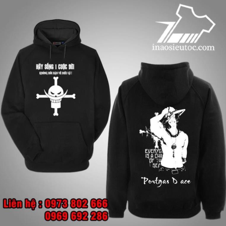 Áo Hoodie OnePiece Thời Trang 3d danh cho nam áo cực chất, tặng kèm bịt mặt