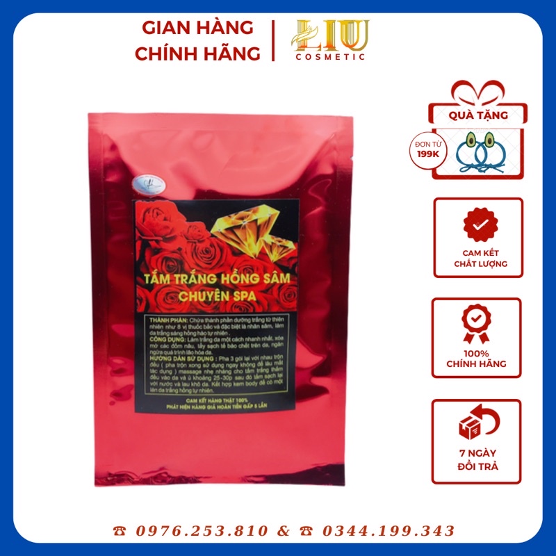 [FREE SHIP] Tắm trắng hồng sâm spa chính hãng