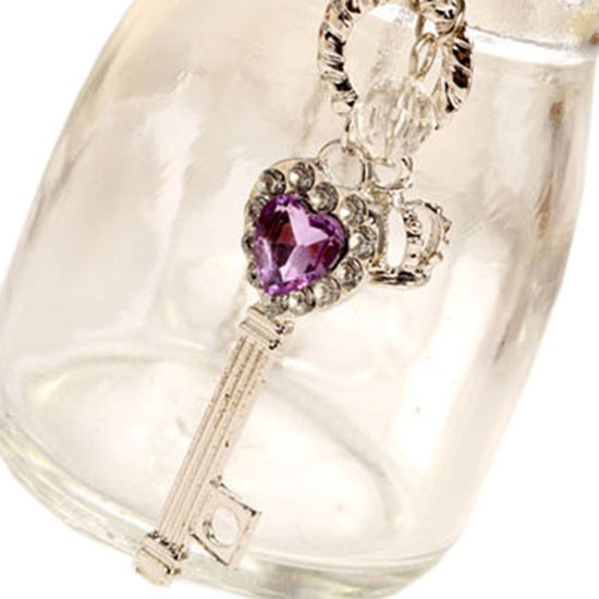 Dây chuyền hình chiếc chìa khóa đính đá quý nhân tạo sang trọng dành cho nữ